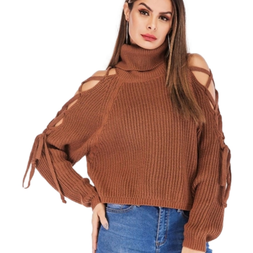 VENUS Off the Shoulder Long Sleeve Sweater;ribbed knit NWOT!